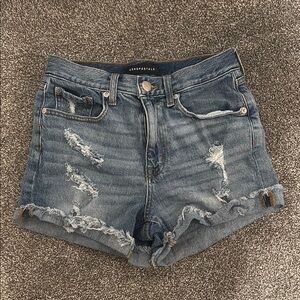 Aeropostale Women's Distressed Blue Jean Shorts